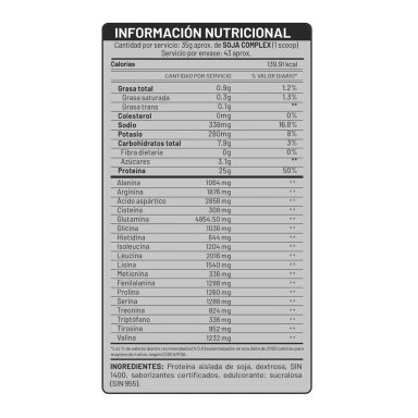 SUPLEMENTO UNIVERSE NUTRITION SOJA COMPLEX 1.5 KG - 2