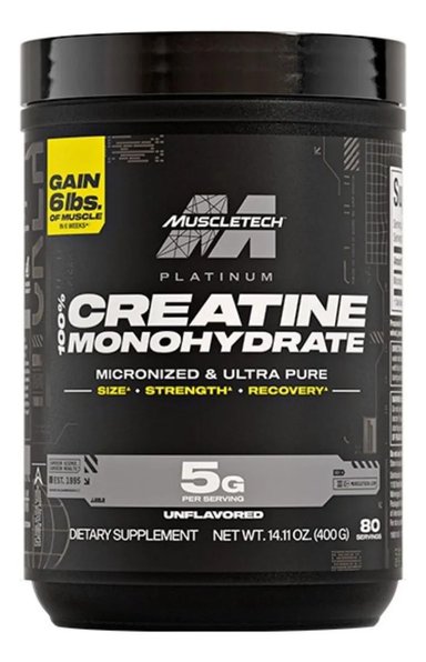 SUPLEMENTO MUSCLETECH CREATINA PLATINUM 400 GRAMOS GYM