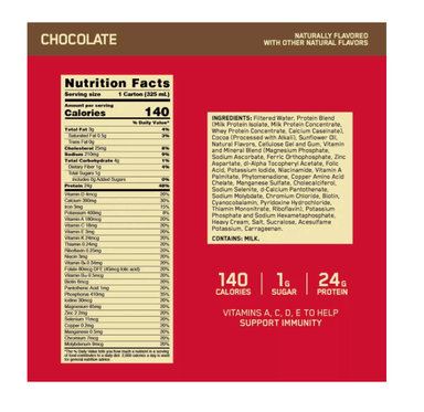 PROTEÍNA BEBIBLE OPTIMUM NUTRITION GOLD STANDARD PROTEIN SHAKE 325ML CHOCOLATE PACK X4 - 2