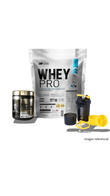 PACK KEVIN LEVRONE WHEY PRO 5KG VAINILLA + CREAINA 300GR K.L. + SHAKER