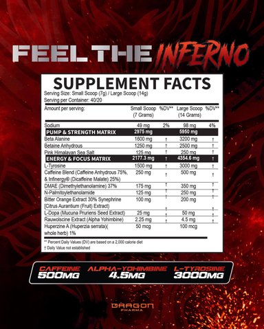 SUPLEMENTO DRAGON PHARMA LABS VENOM 40 SERVICIOS PRE ENTRENO - 2