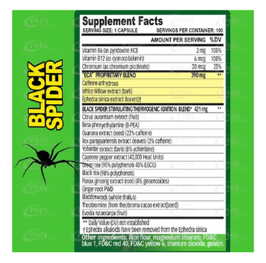 BLACK SPIDER TERMOGENICO 100 CAPSULAS - 2