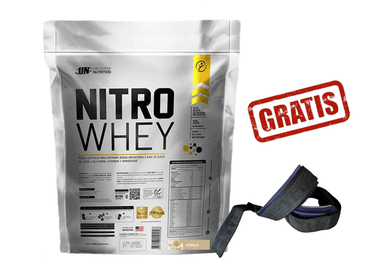 NITRO WHEY 3KG VAINILLA + STRAPS