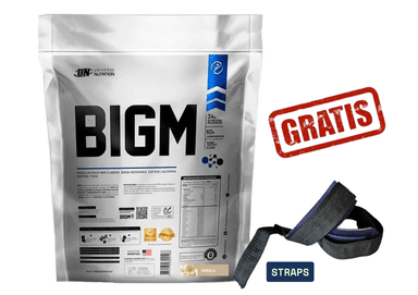 BIGM 3KG VAINILLA UNIVERSE NUTRITION + STRAPS