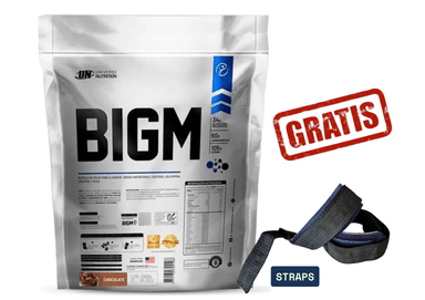 BIGM 5KG CHOCOLATE UNIVERSE NUTRITION + STRAPS
