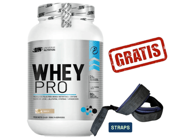 WHEY PRO 1KG VAINILLA UNIVERSE NUTRITION + STRAPS