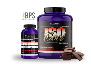 PACK PROTEÍNA ISO COOL 5LB CHOCOLATE + CREATINA 300GR ULTIMATE NUTRITION