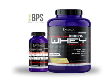 PACK PROTEÍNA PROSTAR 5LB VAINILLA + CREATINA 300GR ULTIMATE NUTRITION - 1