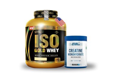 LEVEL PRO ISO GOLD WHEY 3KG CHOCOLATE + CREATINA APPLIED 500 GR