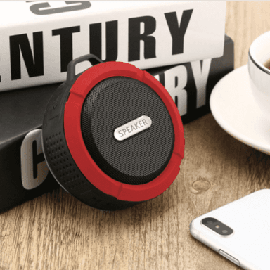 PARLANTE BLUETOOTH PORTATIL MANOS LIBRES MICROFONO DUCHA ROJO 5 W - 3