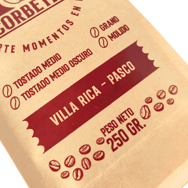 CAFÉ ESPECIALIDAD MOLIDO CORBETTA 250 G BLEND PURPLE VILLA RICA - 3