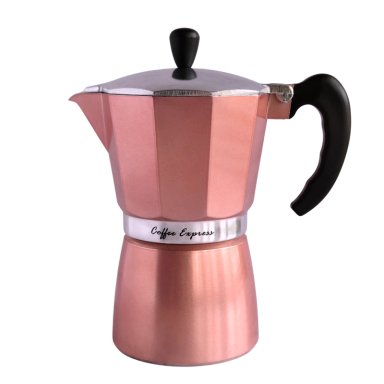 CAFETERA MOKA ITALIANA ROSA 6 TAZAS - METÁLICO