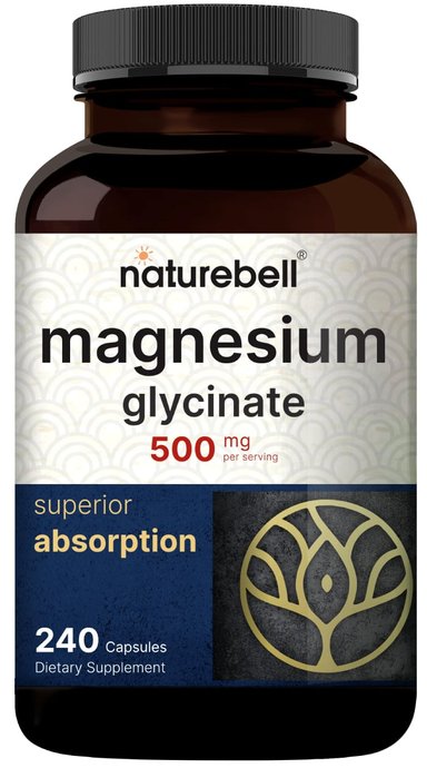 SUPLEMENTO NATUREBELL CÁPSULAS BLANDAS GLICINATO DE MAGNESIO DE 500MG 240 UNIDADES