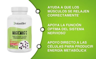 SUPLEMENTO NATURALSLIM CÁPSULAS BLANDAS MAGICMAG® C CITRATO DE MAGNESIO EN CÁPSULA 100 UNIDADES VEGETARIANAS - 4