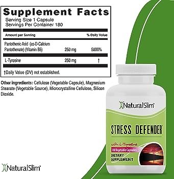 SUPLEMENTO NATURALSLIM CÁPSULAS BLANDAS STRESS DEFENDER® CON VITAMINA B5 Y L-TIROSINA 180 UNIDADES VEGANAS - 2