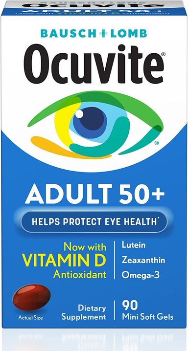 SUPLEMENTO OCUVITE GOMITAS BAUSCH + LOMB ADULT 50+ DE VITAMINAS Y MINERALES 90 GELES SUAVES