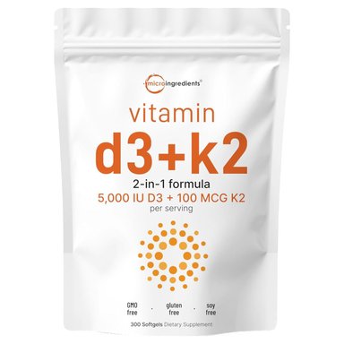 VITAMINA D3 K2 MICROINGREDIENTS 300 CAPSULAS BLANDAS 5,000 IU