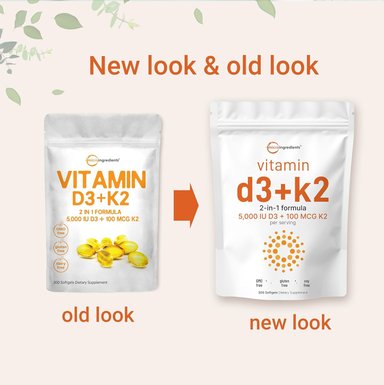 VITAMINA D3 K2 MICROINGREDIENTS 300 CAPSULAS BLANDAS 5,000 IU - 3