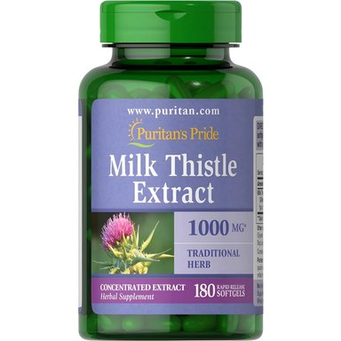 SUPLEMENTO PURITANS PRIDE CÁPSULAS BLANDAS MILK THISTLE EXTRACT 1000MG 180 UNIDADES DE RAPIDA ABSORCION