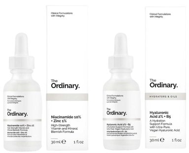 SET SERUM FACIAL THE ORDINARY NIACINAMIDE 10% + ZINC 1% OIL CONTROL + HYALURONIC ACID 2% + B5 30 ML