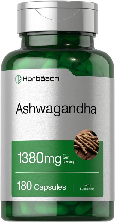 SUPLEMENTO ASHWAGANDHA HORBAACH UNIDAD 1380 MG 180 CÁPSULAS