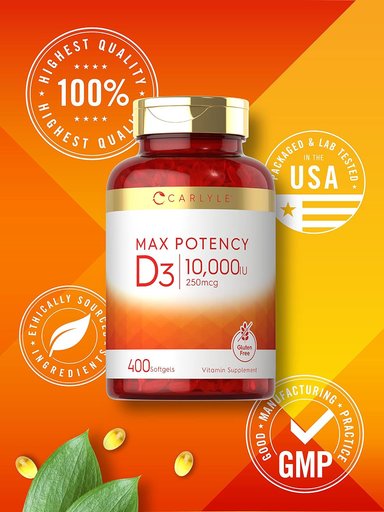 VITAMINA D3 400 CAPSULAS BLANDAS 10000 IU CARLYLE 400 CAPSULAS - 4
