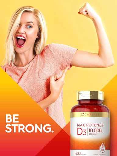 VITAMINA D3 400 CAPSULAS BLANDAS 10000 IU CARLYLE 400 CAPSULAS - 5