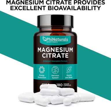 CITRATO DE MAGNESIO 400MG 180 CAPSULAS PHINATURALS - 4