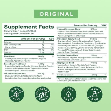 BLOOM GREENS SUPERFOOD SABOR ORIGINAL 5.3 OZ - 3