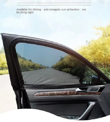 2  SET DE 4 TAPASOL DE MALLA PARA VENTANA DE AUTO