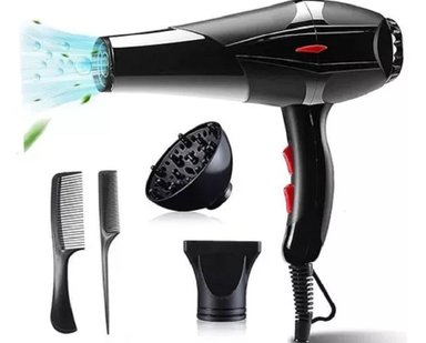 SECADORA DE CABELLO 5000 WATTS AIRE FRÍO CALIENTE CON ACCESORIOS
