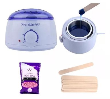 PACK DEPILACIÓN OLLA PARA CERA + 100 G DE CERA + 12 PALETAS