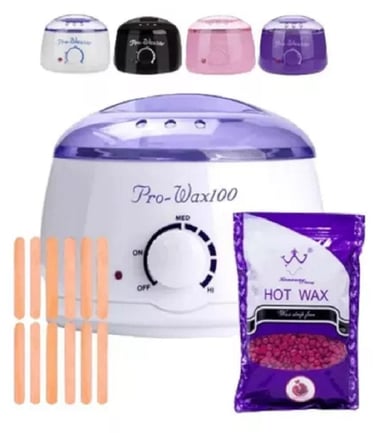PACK DEPILACIÓN OLLA PARA CERA + 100 G DE CERA + 12 PALETAS - 6