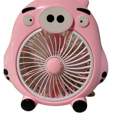 VENTILADOR DE ESCRITORIO ELECTRICO KAWAII SAPITO ROSADO