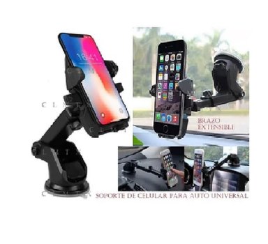 SOPORTE CELULAR AUTO BRAZO EXTENSIBLE 360° TABLERO PARABRISA