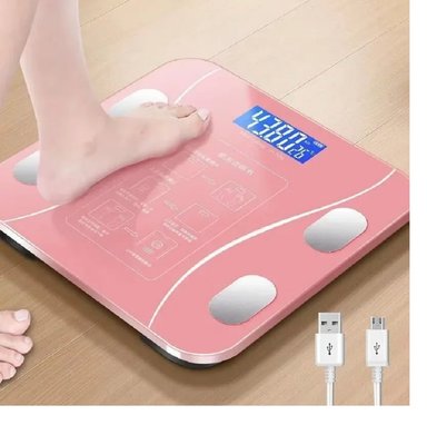 BALANZA INTELIGENTE DIGITAL BLUETOOTH PESO 180 KG ROSADO