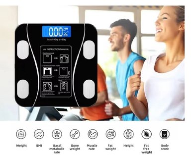 BALANZA INTELIGENTE DIGITAL BLUETOOTH PESO 180 KG ROSADO - 2