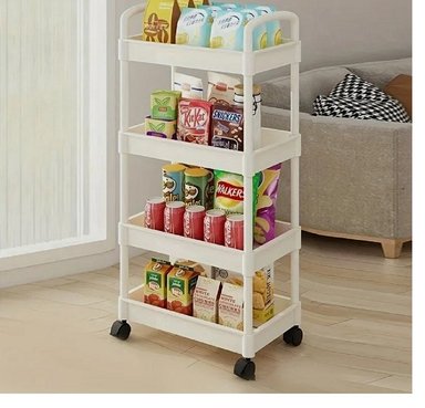 CARRITO ORGANIZADOR MULTIUSOS 4 NIVELES CON RUEDAS - BLANCO