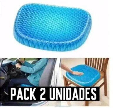PACK X 02 ASIENTOS COJÍN FLEXIBLE GEL PARA SILLAS AUTO OFICINA - 2