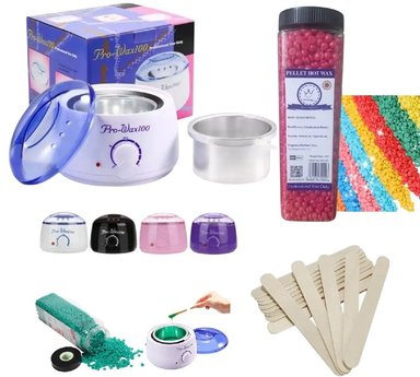 PACK DEPILACIÓN OLLA PARA CERA + 500G DE CERA + 12 PALETAS