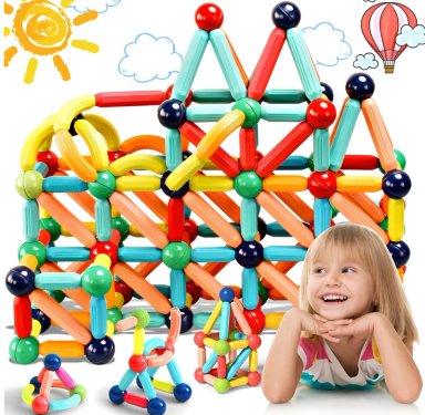 JUEGO DE BLOQUES DE CONSTRUCCION MAGNETICOS DE 64 PIEZAS