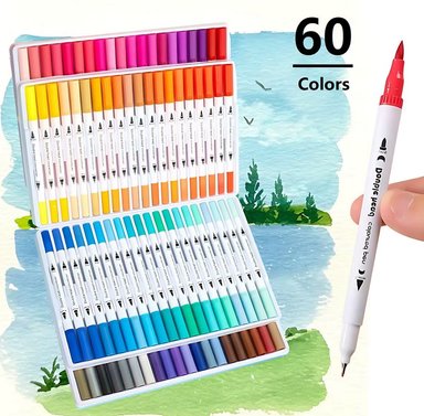 MARCADORES ACRILICOS PARA DIARIOS  SET 60 COLORES