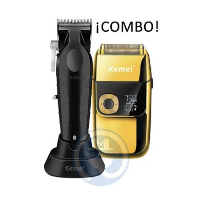 COMBO KEMEI CORTADORA KM-2296 Y AFEITADORA KM-2028