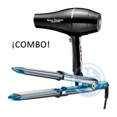 COMBO BABYLISSPRO ALISADORA OPTIMA3000 BNT3000TPE Y SECADOR ROSE GOLD