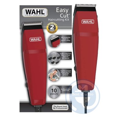 CORTADORA DE CABELLO WAHL 09314-2718 EASY CUT DE 10 PZAS ROJO