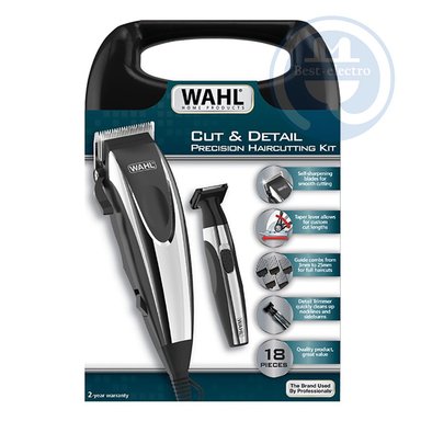 CORTADORA DE CABELLO WAHL 09243-6218 CUT Y DETAIL 18 PZAS