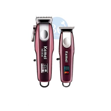 COMBO KEMEI KM-8526 DIGITAL CORTADORA Y TRIMMER INALÁMBRICA COLOR VIOLETA