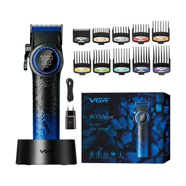 CORTADORA DE CABELLO VGR PRO BLDC BLUE EDITION V-001 - 2
