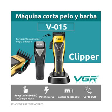 PACK CORTADORA VGR V-015 9000 RPM Y KIT DE ACCESORIOS (TIJERAS, BOTAPELO Y NAVAJA) - 4