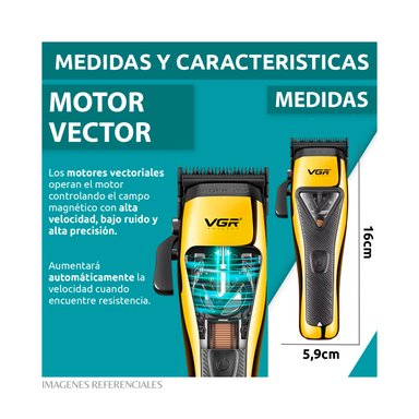 PACK CORTADORA VGR V-015 9000 RPM Y KIT DE ACCESORIOS (TIJERAS, BOTAPELO Y NAVAJA) - 9
